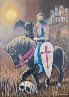 CAVALIERE CON FALCO — Guido Portaleone